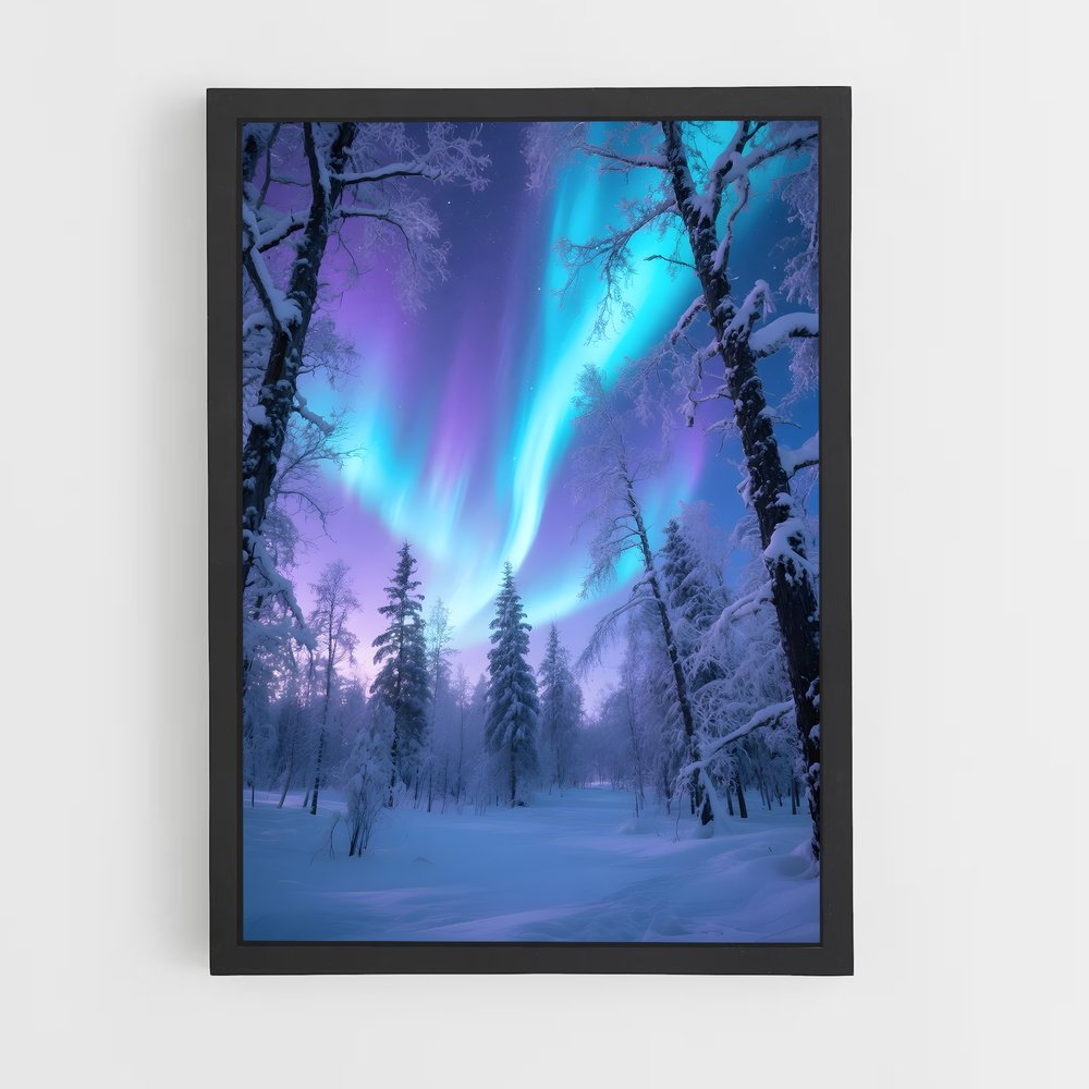 Poster Aurora borealis éblouissante – affiche Univers (vue 2)